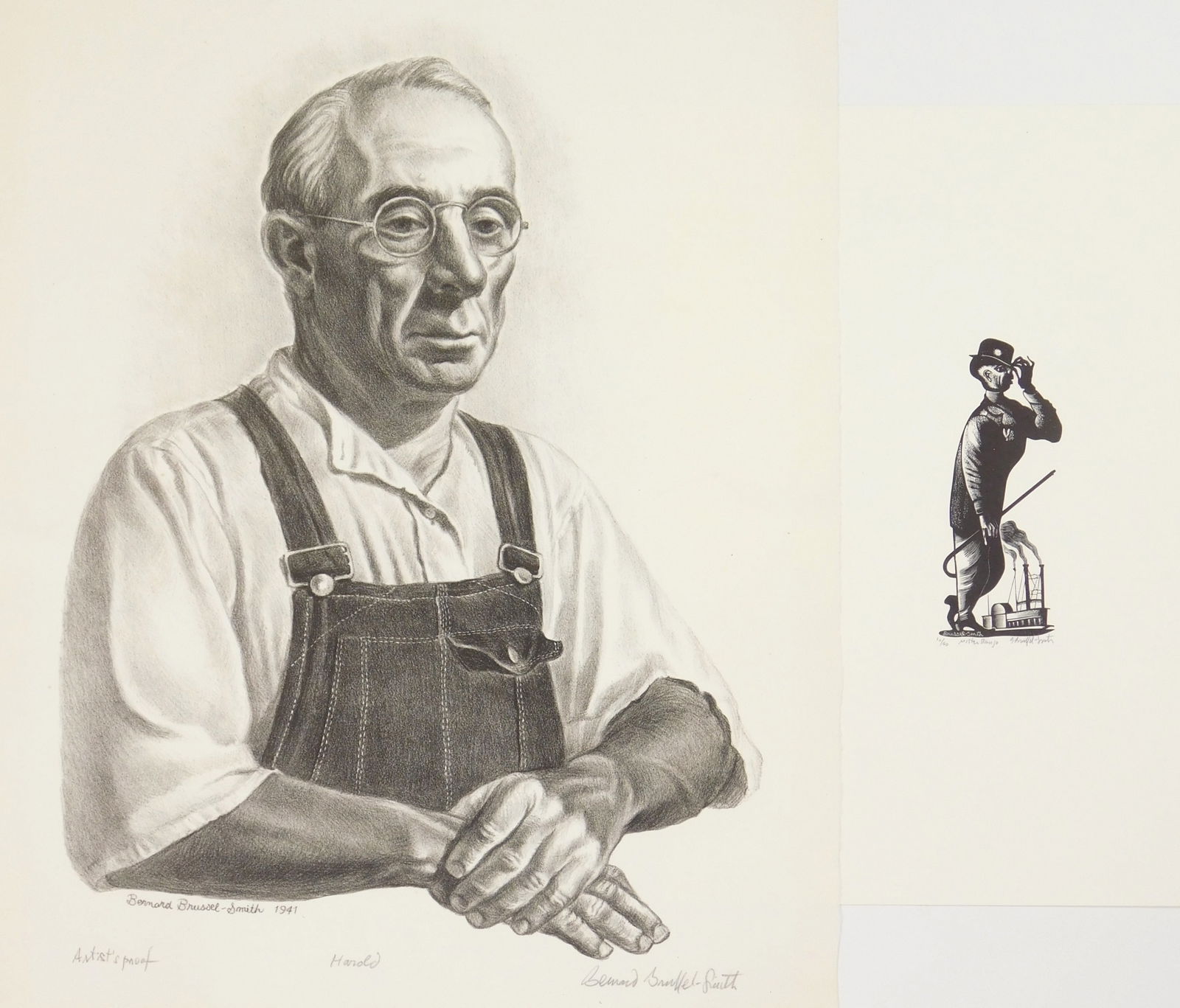 2 Bernard Brussel-Smith (American, 1914-1989) prints (1 of 9)