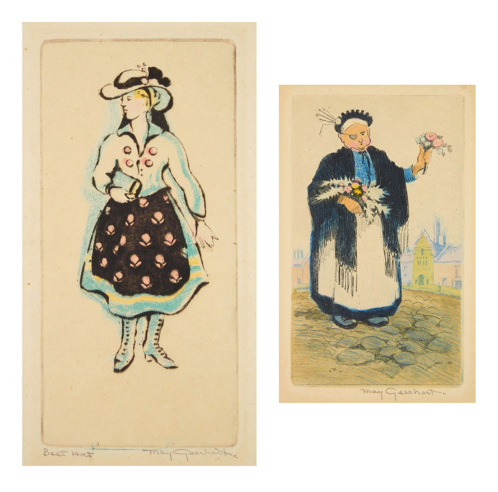 2 Mary Gearhart (American, 1872-1951) etchings (1 of 9)