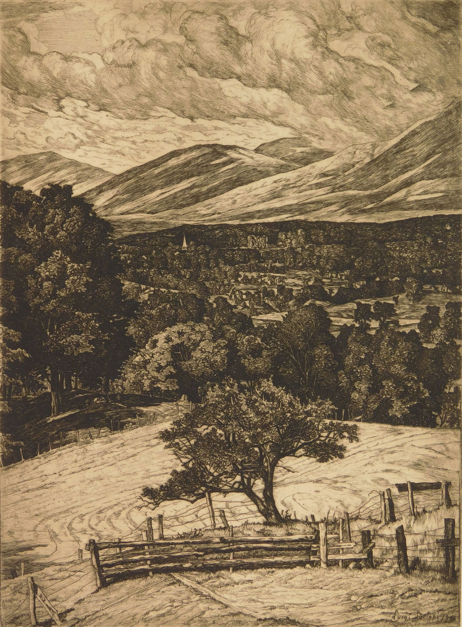 Luigi Lucioni (American 1900-1988) etching (1 of 4)