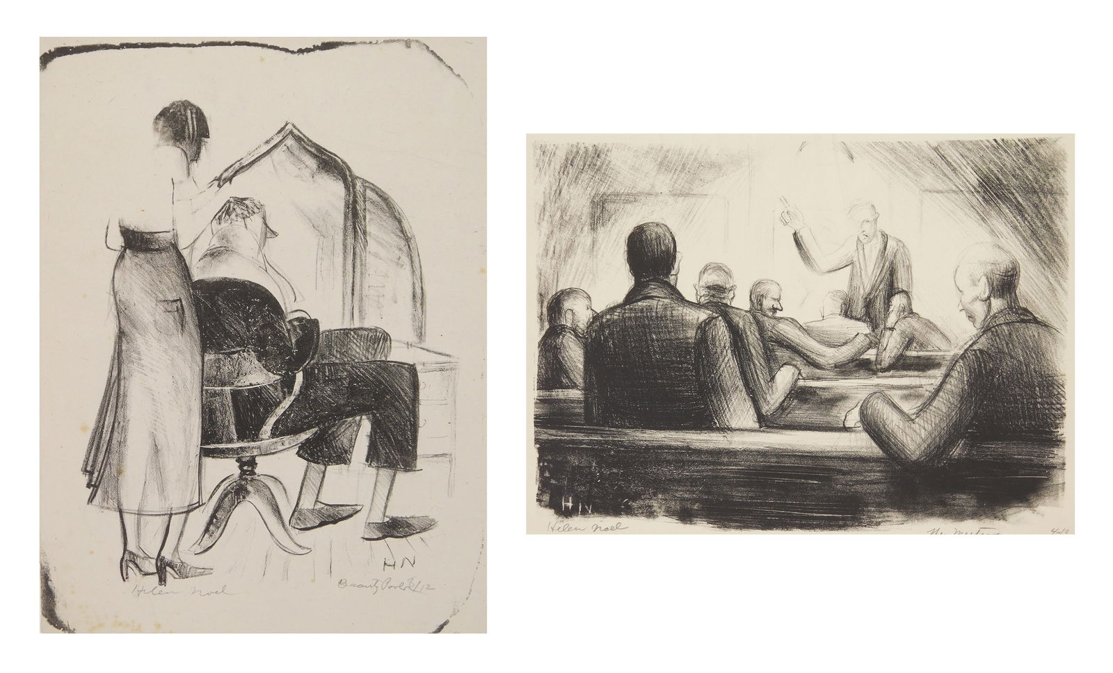 2 Helen Noel (American, 1912-1989) lithographs (1 of 8)