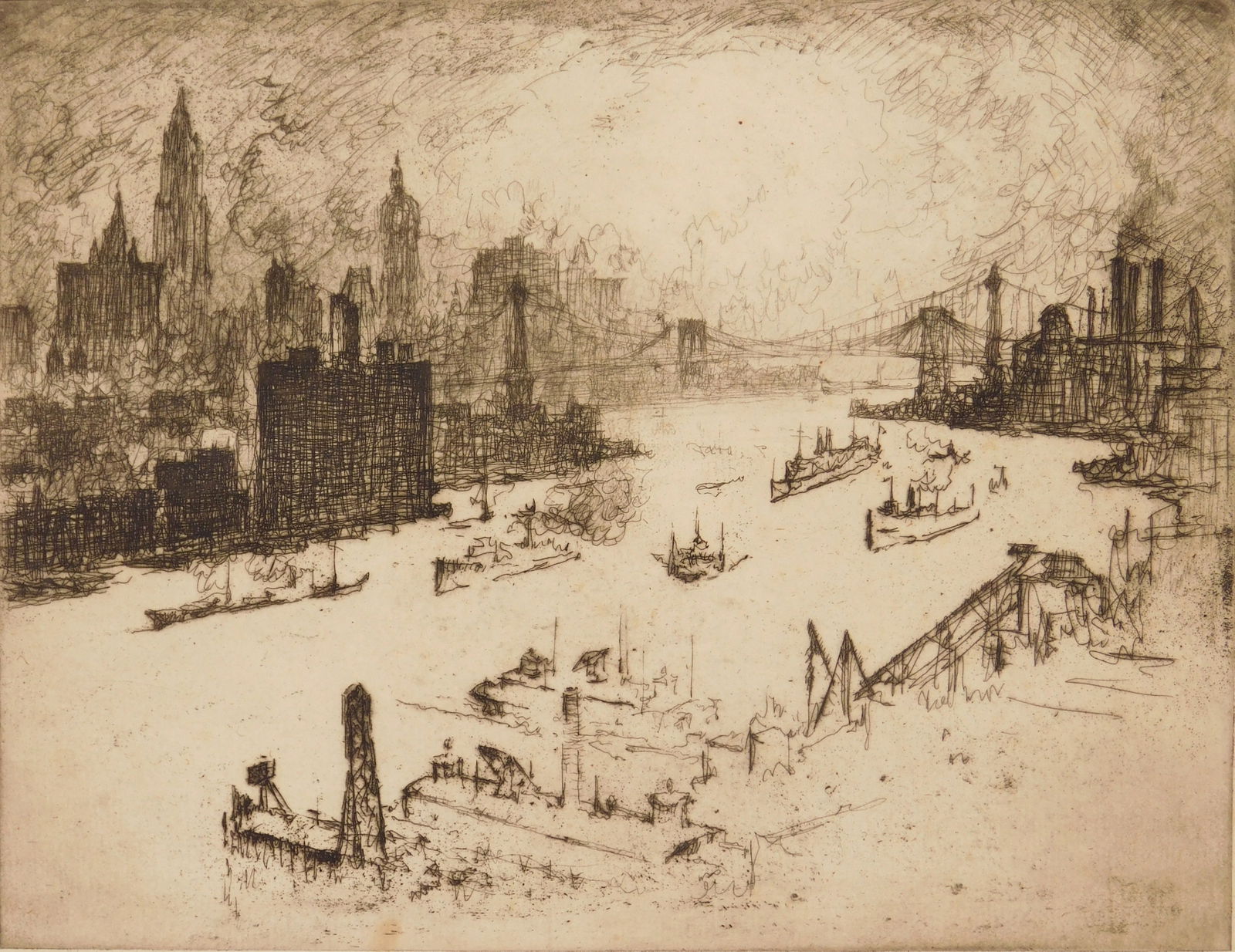 Joseph Pennell (American, 1857-1926) etching (1 of 5)