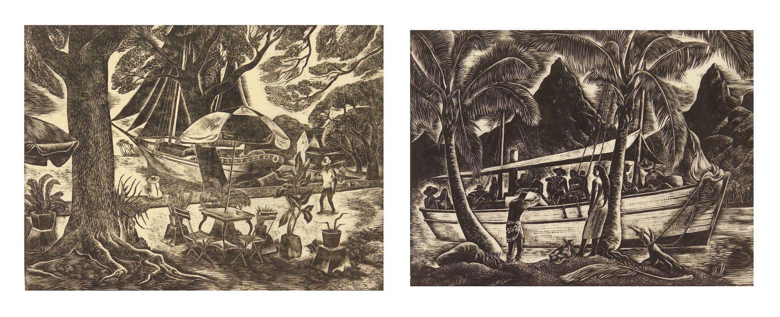 2 Charles Surendorf American, (1906-1979)  wood engravings (1 of 9)