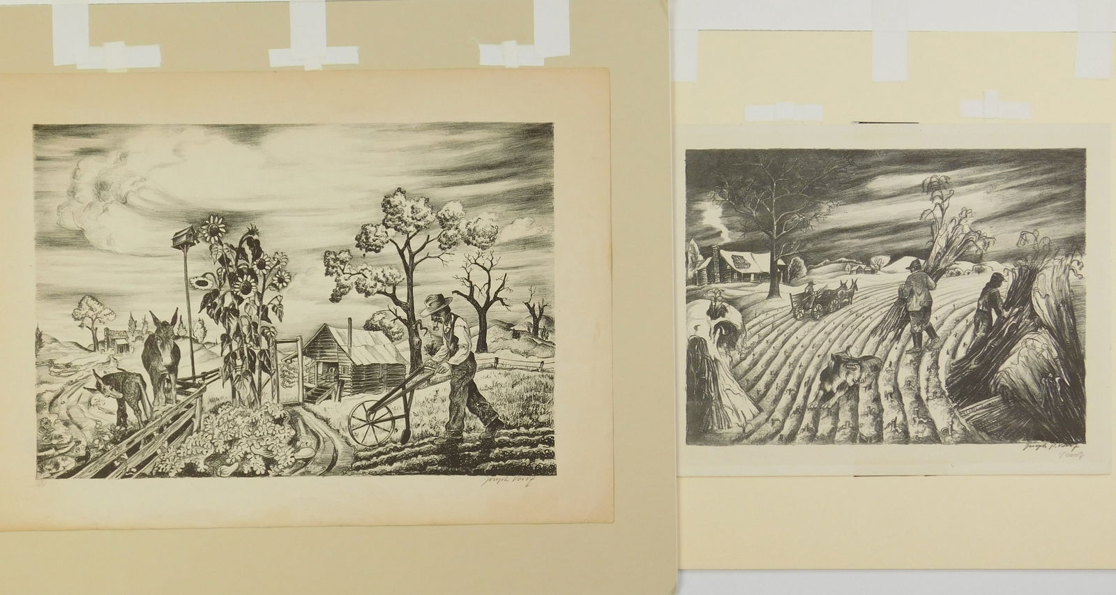 2 Joseph Vorst (American 1897-1947) lithographs (1 of 7)