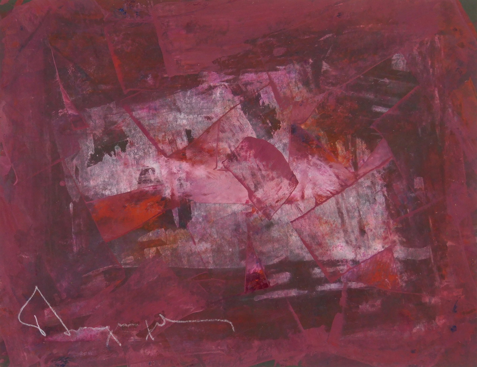Paul Henri Bourguignon (American, 1906-1988) pastel: Untitled pastel on paper, signed lower left, matted and framed. 10 x 13" Provenance: Private collection- Canfield, OH