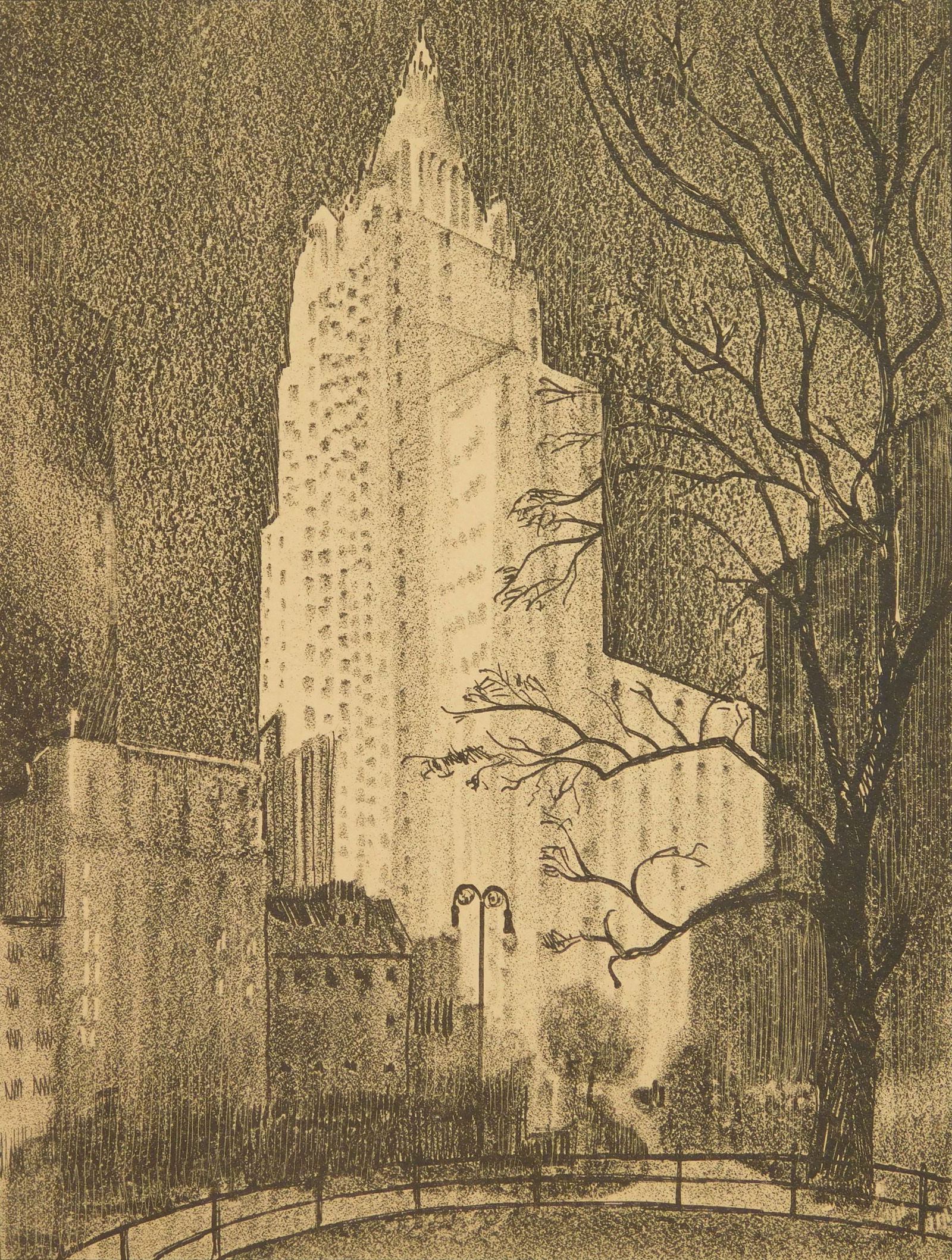 William S. Gisch (American, 1906-1989) lithograph (1 of 4)