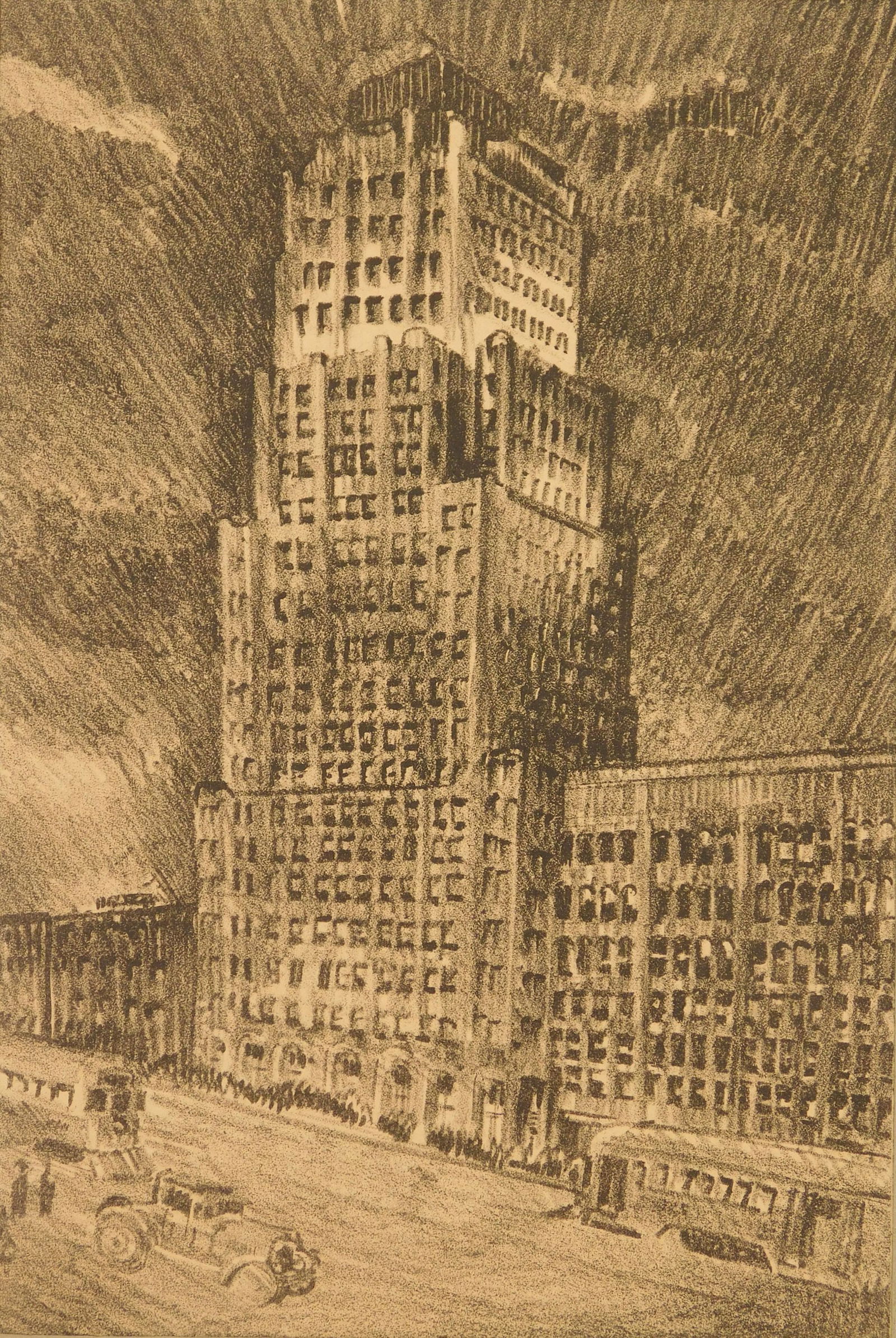 William S. Gisch (American, 1906-1989) charcoal drawing (1 of 6)