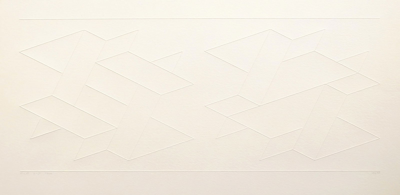 Josef Albers (American, 1888-1976) embossed print (1 of 5)