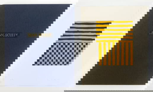8 Sean Scully (Irish/American, 1945- ) etchings: Heart of Darkness by Joseph Conrad, Volume with complete text and 8 color etchings with aquatint, 1992. each singed, dated and annotated HC 2 of 3 in pencil, regular edition of 300, printed