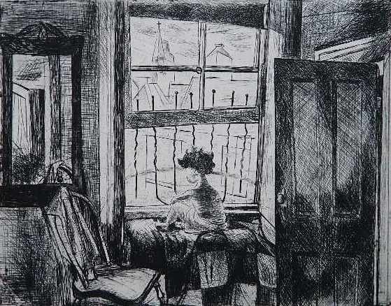 Will Barnet etching: Will Barnet- ''City Child''- etching, signed, titled and numbered 47/60 in pencil. 10 7/8 x 13 3/4''