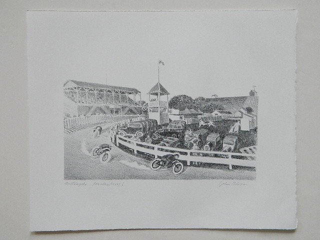 John Bloom 12 lithographs: John Bloom- ''Motorcycle'' (4); ''Fishing'' (1); ''Ferry Landing'' (2); ''On The Beach'' (1); ''Roller Dam'' (1); ''Peeling Potatoes'' (1); Fishing scene (1); ''Monkey Island''- 12 lithographs, mostly