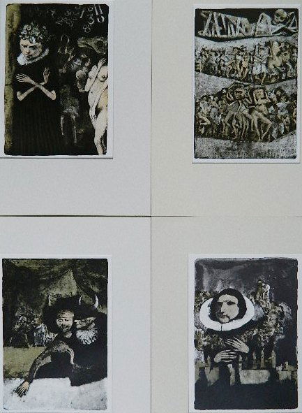 Federico Castellon 7 lithographs: Federico Castellon- Surrealistic images- 7 lithographs in colors, 1 signed, numbered 1/20 and inscribed 'artist's proof' in pencil. 12 x 8 1/4'' (6); 12 x 9''