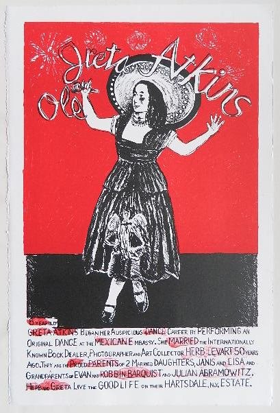 Sidney Chafetz 7 lithographs: Sidney Chafetz- ''Prinzhorn's Bald Headed Soprano'' (3); ''History: After Velasquez'' (2); ''Reclining Nude''; Greta Atkins- 7 lithographs (5 in colors, 1 with hand-coloring), 1998, 1987, 2002, 3 sign