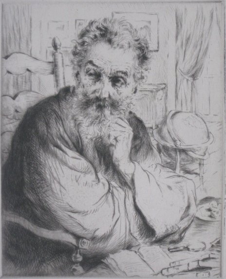 Arthur William Heintzelman etching: Arthur William Heintzelman ''La Bibliophile'' (Smith 376 ii/II)- etching, signed and annotated 'Edition 90' in pencil, slightly light struck, some buckling to the paper. 9 3/4 x 7 3/4''