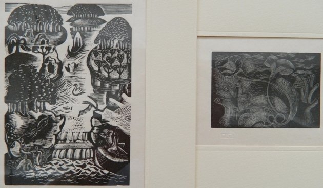Paul Nash wood engravings: Paul Nash- Paradise; Bryony and Convolvulus- 2 wood engravings, 1928. Published in 'A Portfolio of Twenty-Four Wood-Engravings'. 1985. Edition 45 numbered 1-45 and an additional I-XV not for sale. Thi