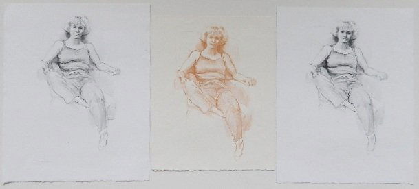 Frank Stack lithographs and etching: Frank Stack- Portraits and Figures including ''Nude In The Woods''; ''Femme d'Affaires''; ''Summer Dress''; ''Ashley'' (3); Standing Nude; ''Aging Artist'' (9); ''Big Cat'' (8); ''Curly'' (10); ''Nude