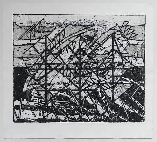 Jonathan Clemens 8 etchings and aquatint: Jonathan Clemens- Untitled (Abstract)- 8 etchings and aquatint (6 in colors), very good condition. 15 7/8 x 19 1/2'' ea.