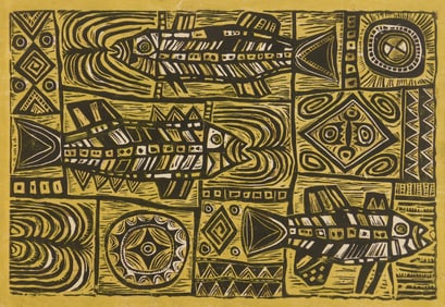 Frank Vavruska (American, 1917-1974) woodcut