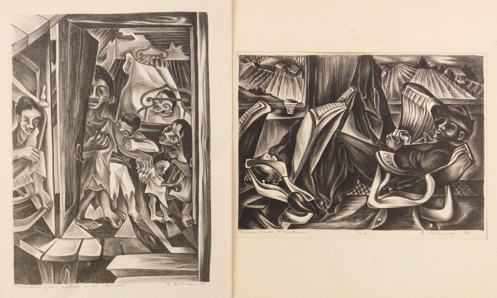 2 Bernice Berkman (American, 1911-1988) lithographs (1 of 8)