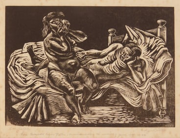 Edgar Britton (American, 1901-1982) woodcut