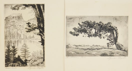 2 Lyman Byxbe (American, 1886-1980) etchings
