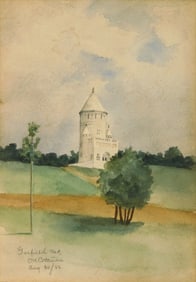 Ora Coltman (American, 1858-1940) watercolor