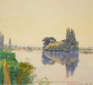 Ora Coltman (American, 1858-1940) watercolor