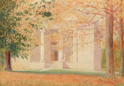 Ora Coltman (American, 1858-1940) watercolor