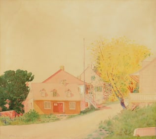 Ora Coltman (American, 1858-1940) watercolor