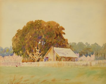 Ora Coltman (American, 1858-1940) watercolor
