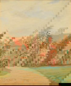 Ora Coltman (American, 1858-1940) watercolor