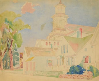 Ora Coltman (American, 1858-1940) watercolor