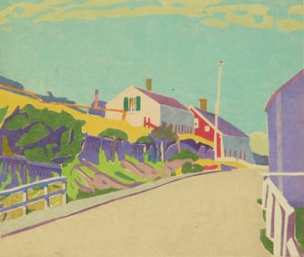 Ora Coltman (American, 1858-1940) woodblock