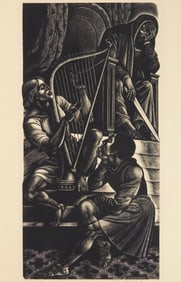 Fritz Eichenberg (American, 1901-1980) wood engraving