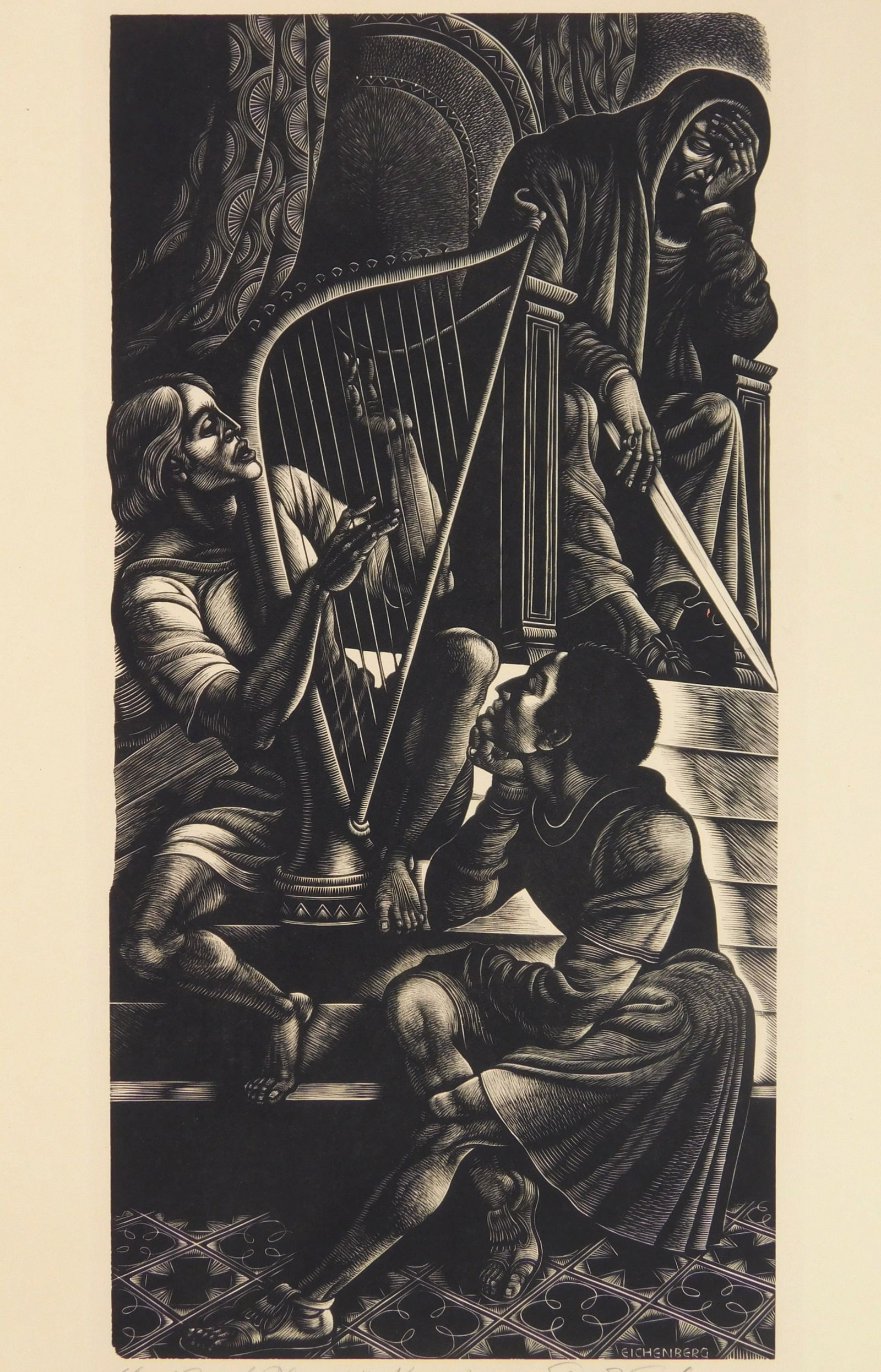 Fritz Eichenberg (American, 1901-1980) wood engraving (1 of 4)
