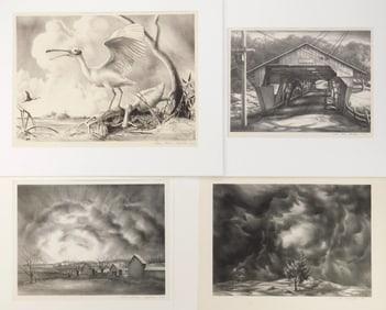 4 Victoria H. Huntley (American, 1900-1971) lithographs
