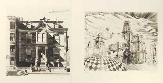 2 Lawrence Kupferman (American, 1909-1982) drypoints