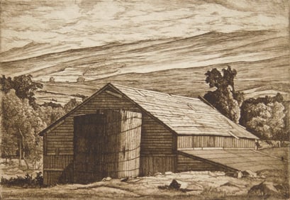 Luigi Lucioni (American, 1900-1988) etching