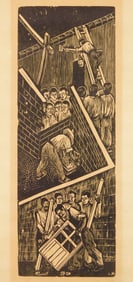 Leopold Mendez (Mexican, 1902-1969) wood engraving