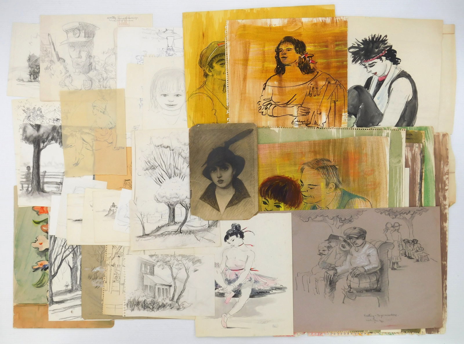 Albert Pels (American 1910-1998) drawings (1 of 7)