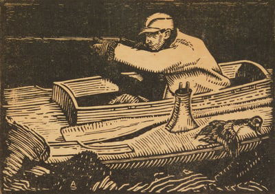 Arthur E. Schneider (American, 1865-1942) woodblock