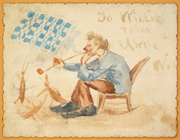 William G. Schneider (American, 1863-1912) watercolor