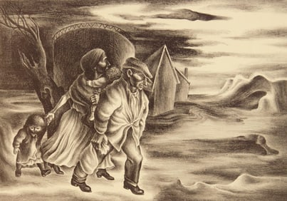 Mitchell Siporin (American, 1910-1976) lithograph