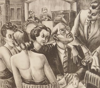 George von Physter (American, 1909-1986) lithograph
