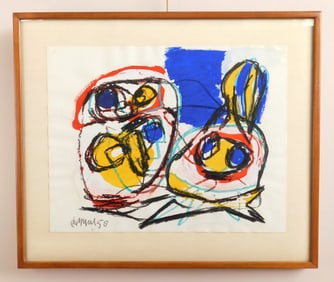 Karel Appel (Dutch, 1921-2006) mixed media