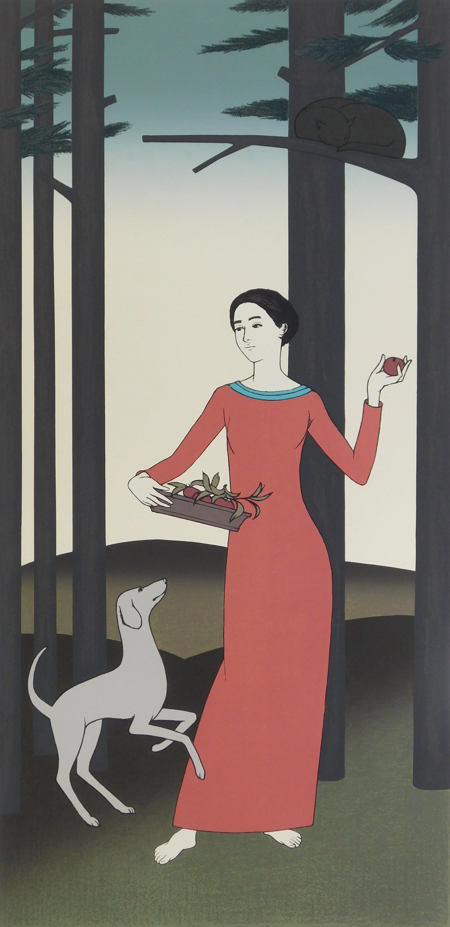 Will Barnet (American, 1922-2012) silkscreen: Persephone silkscreen in colors, 1982, signed, titled, dated and numbered 3/250 in pencil. 34 x 16 1/2'' Literature: Szoke 178 Provenance: Private collection- Beachwood, OH