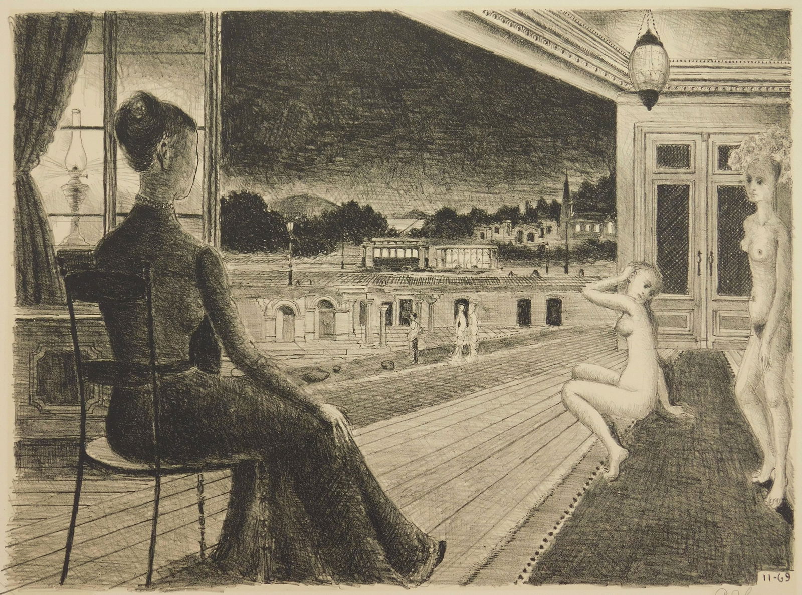 Paul Delvaux (Belgian, 1897-1994) lithograph (1 of 4)