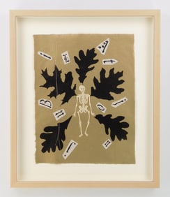 Lesley Dill (American, 1950- ) lithograph and collage