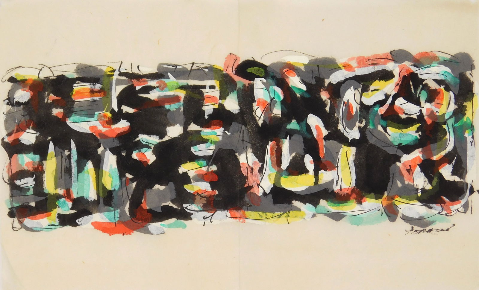 Piero Dorazio (Italian, 1927-2005) watercolor (1 of 6)