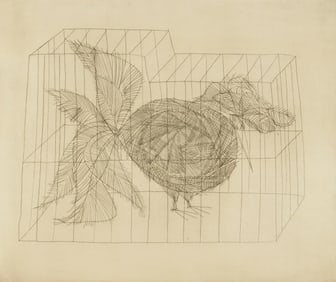 Paul Flora (Austrian, 1922-2009) etching