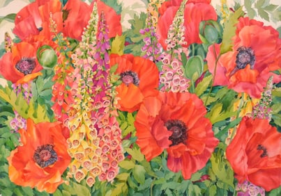 Jan J. Ford (American, 1936-2024) watercolor